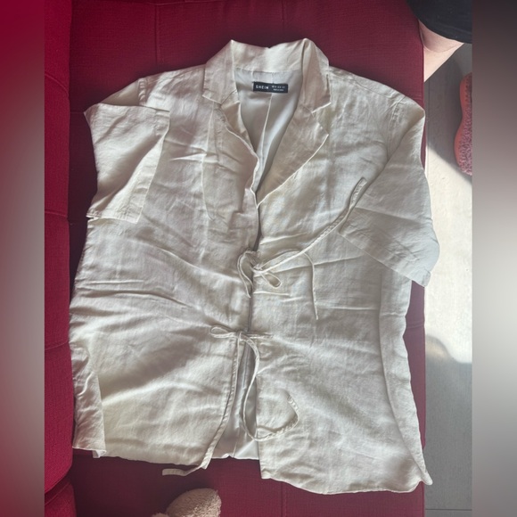 SHEIN Elegant Cream Blouse - Picture 1 of 2